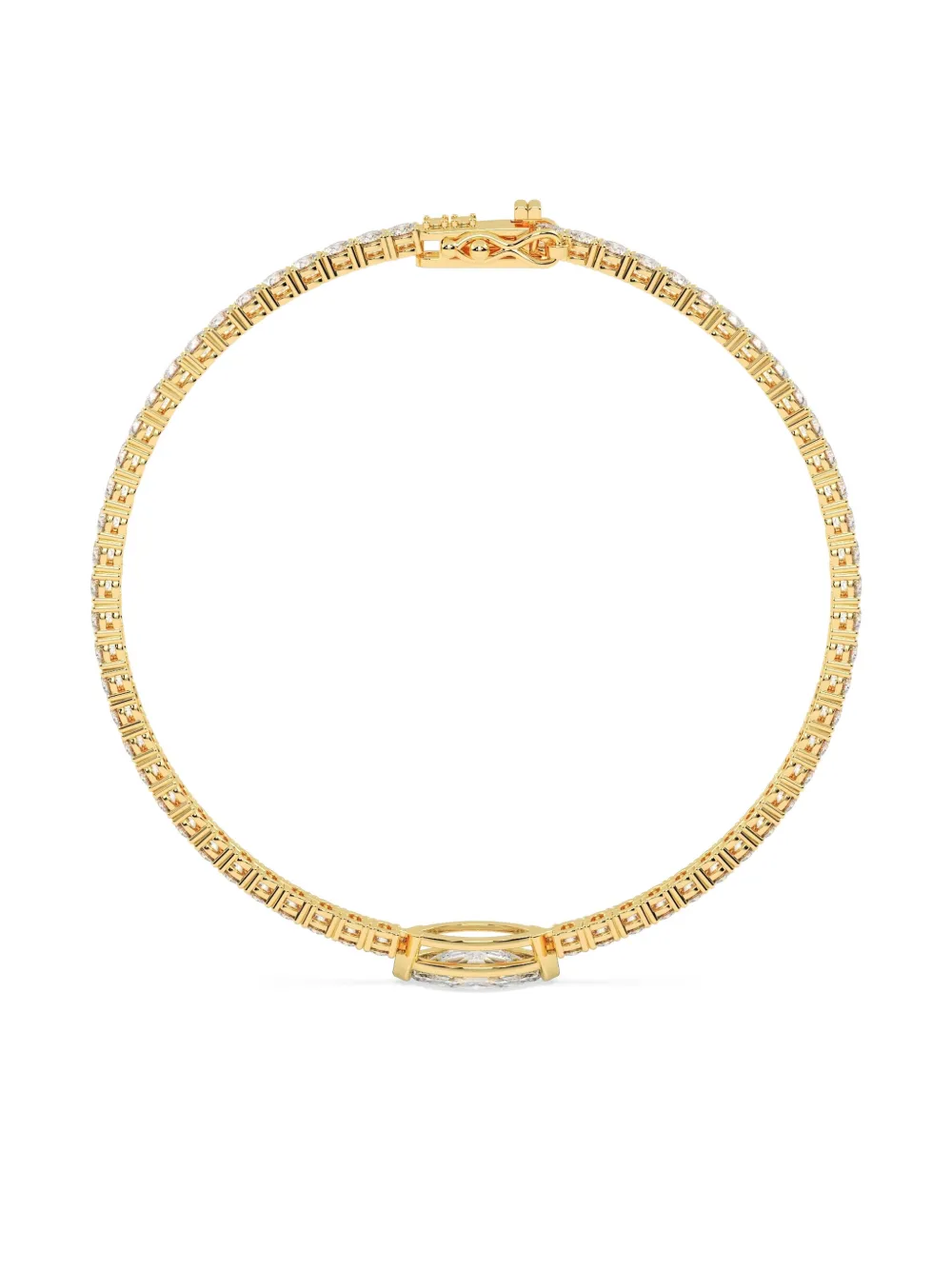 Tilla 14kt yellow gold marquise tennis bracelet - Oro