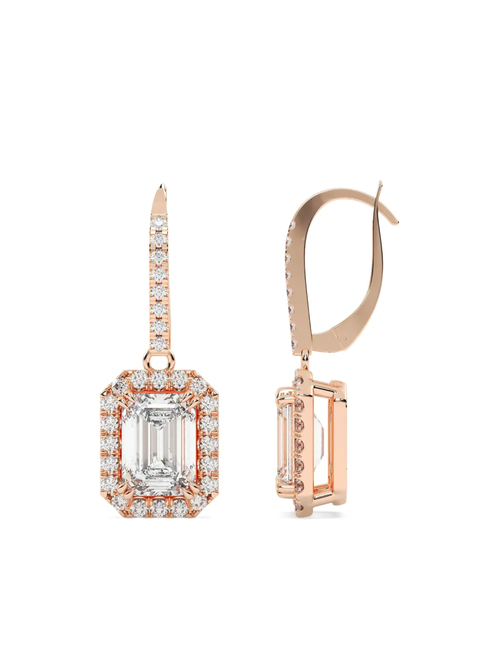 Tilla 14kt rose prong setting earrings | Image 2
