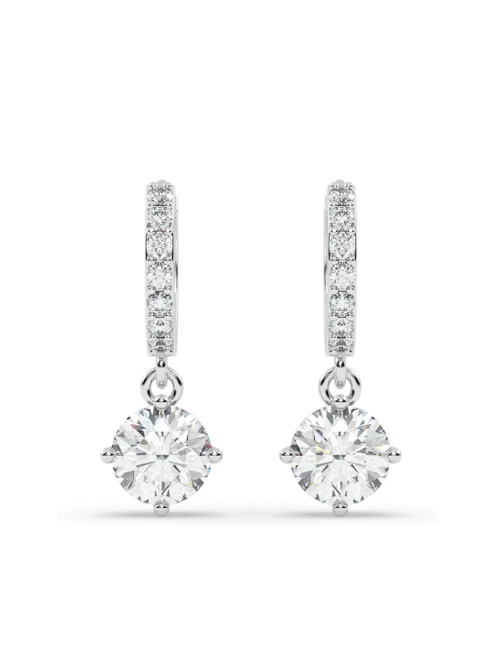 Tilla 14kt White Gold Dangling Earrings In Metallic