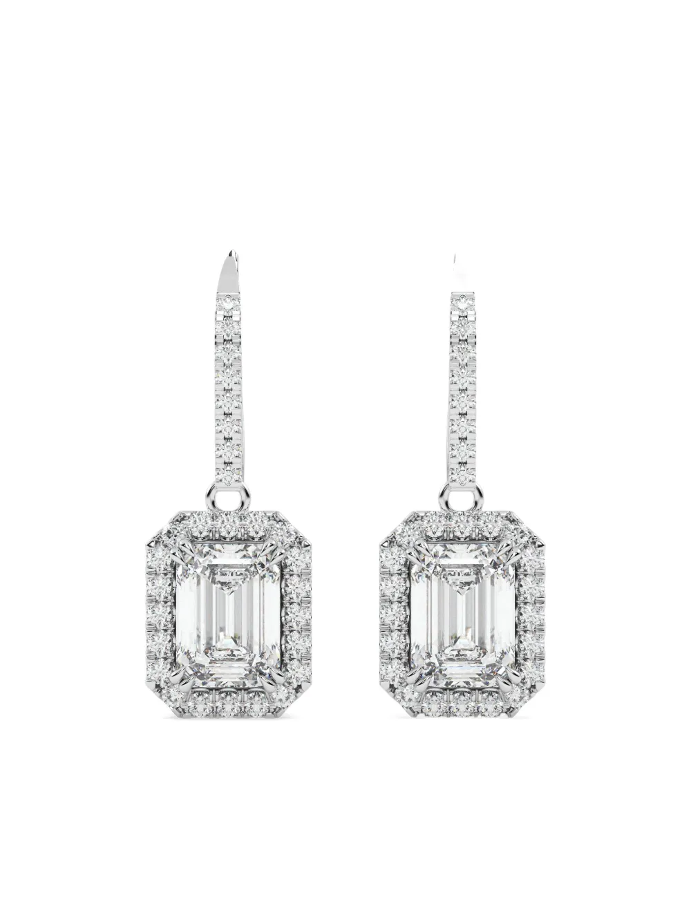 Tilla 14kt White Gold Dangling Earrings In Silver