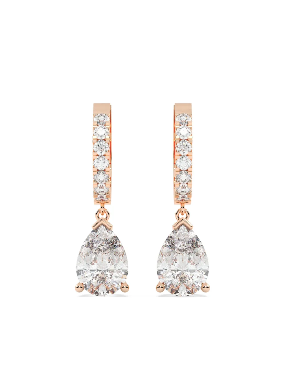 Tilla 14kt Rose Gold Lab Grown Diamond Earrings In Pink