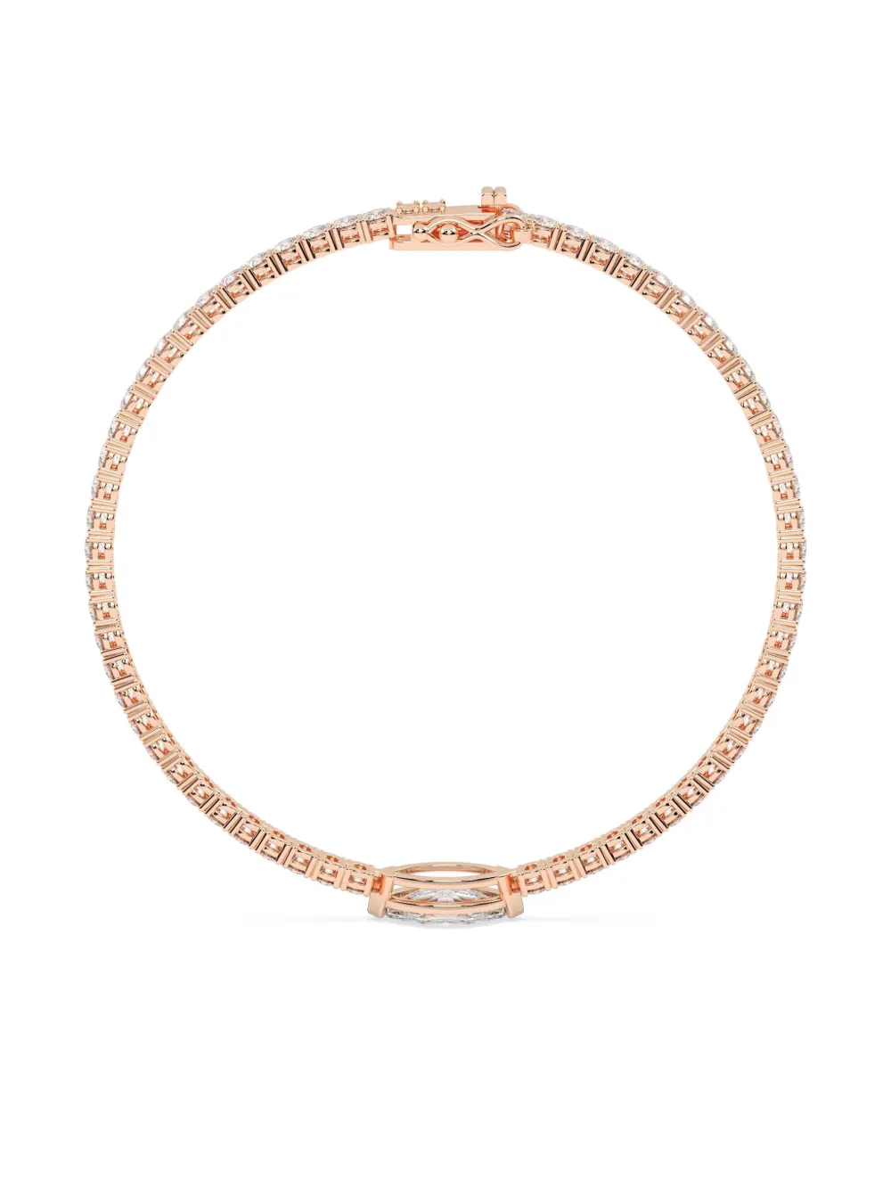 Tilla 14K rose gold diamond tennis bracelet - Rosa
