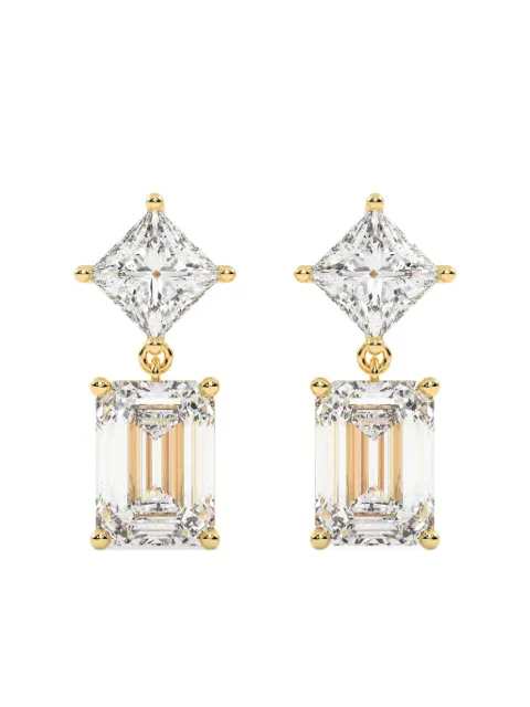 Tilla 14kt princess-cut earrings
