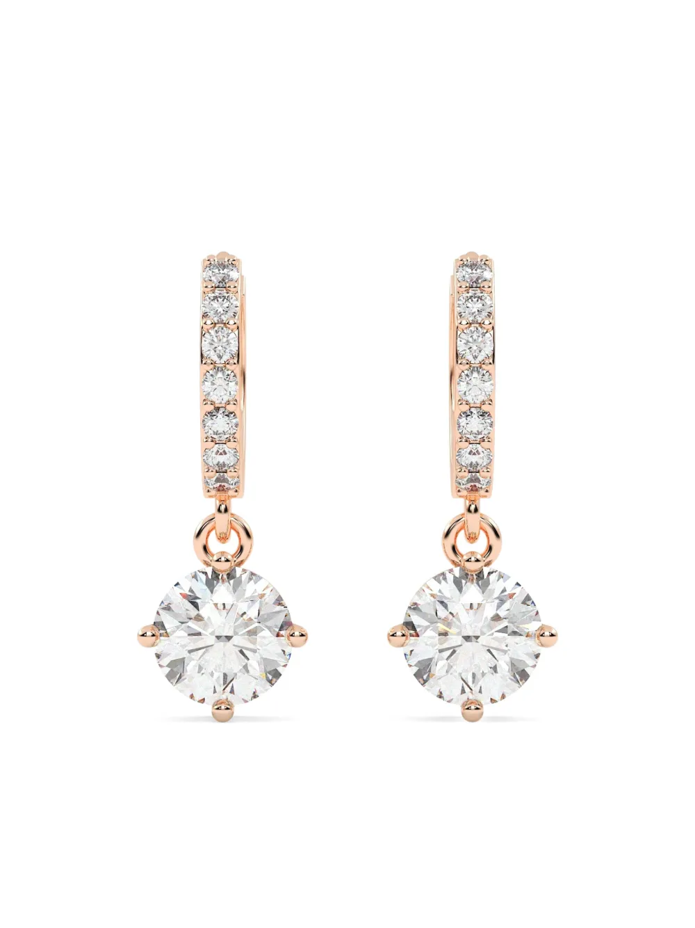 Tilla 14kt prong setting earrings | Pink | Image 1