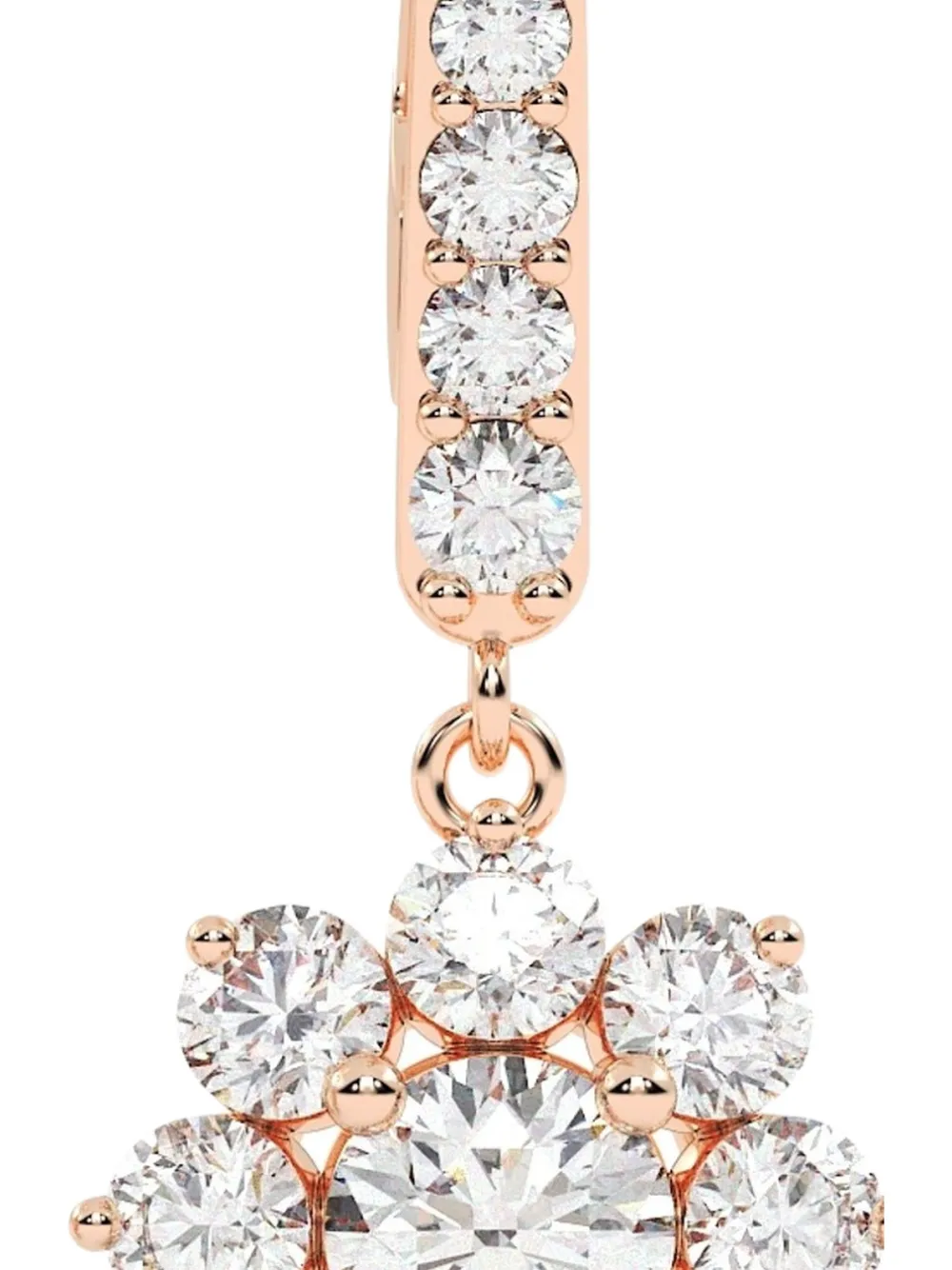 Tilla 14kt Flower Design Earrings In Multi