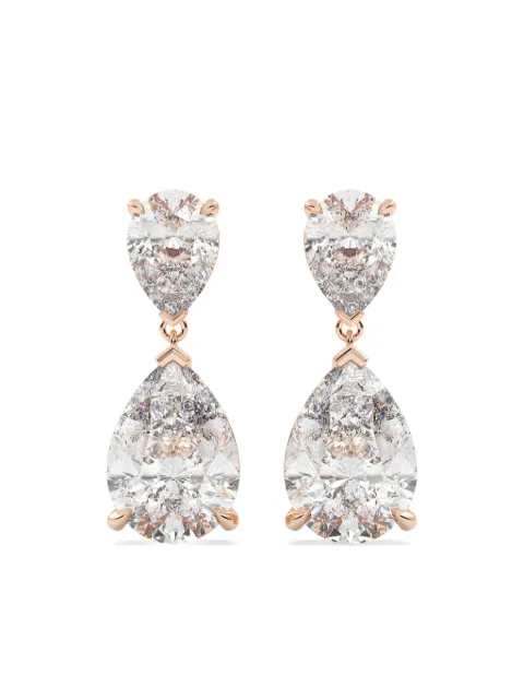Tilla 14K rose gold lab-grown diamond dangling earrings