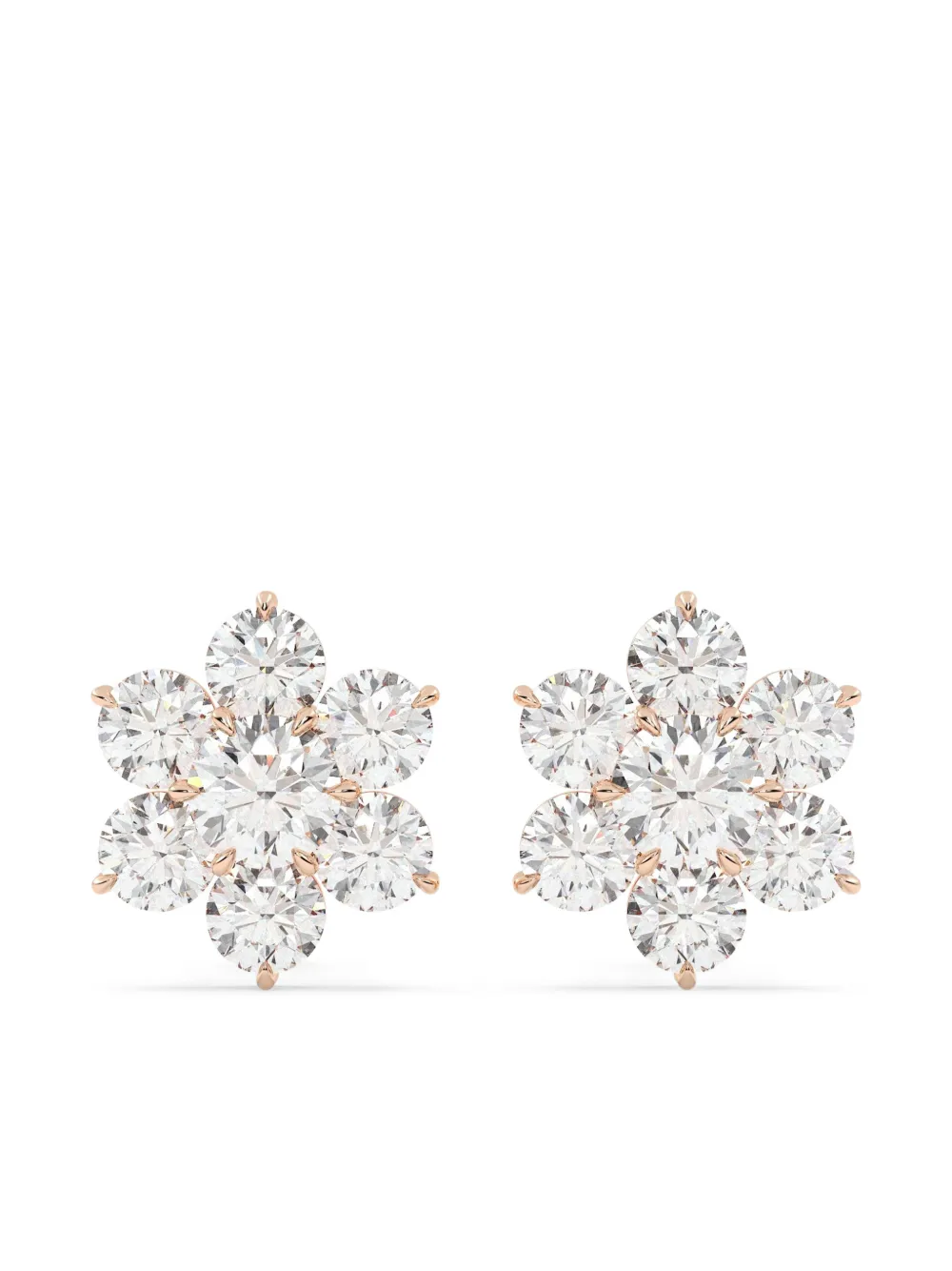 Tilla 14Kt  lab-grown diamond cluster earrings | White | Image 1