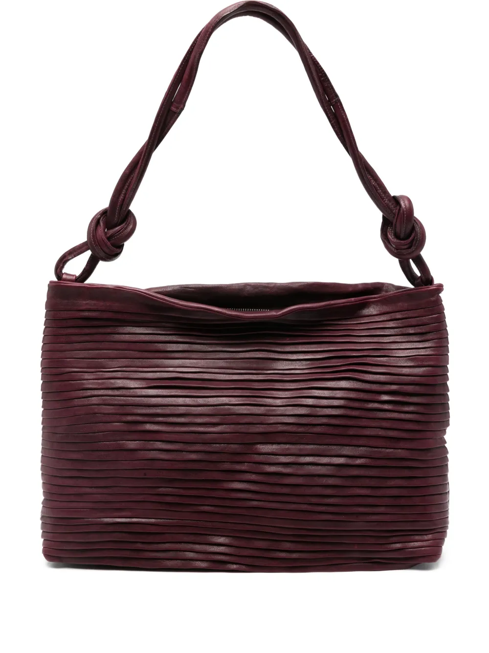 SOMMET pleated knot shoulder bag - Rosso