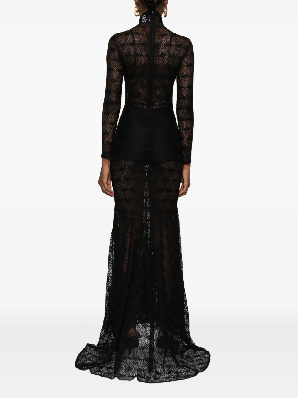 Atu Body Couture Long-sleeve Maxi Dress In Black