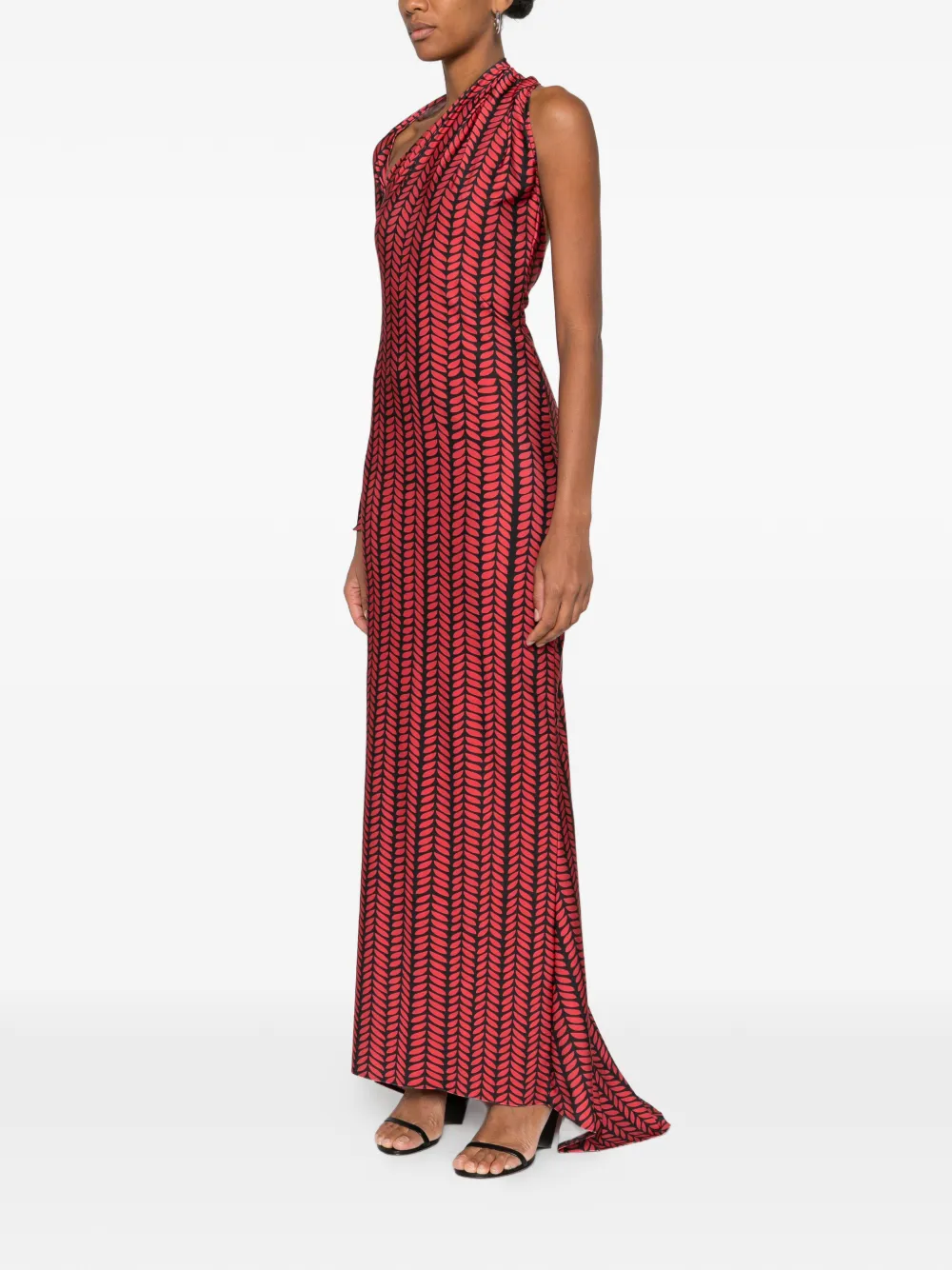 Atu Body Couture one-shoulder cut-out maxi dress - Rood