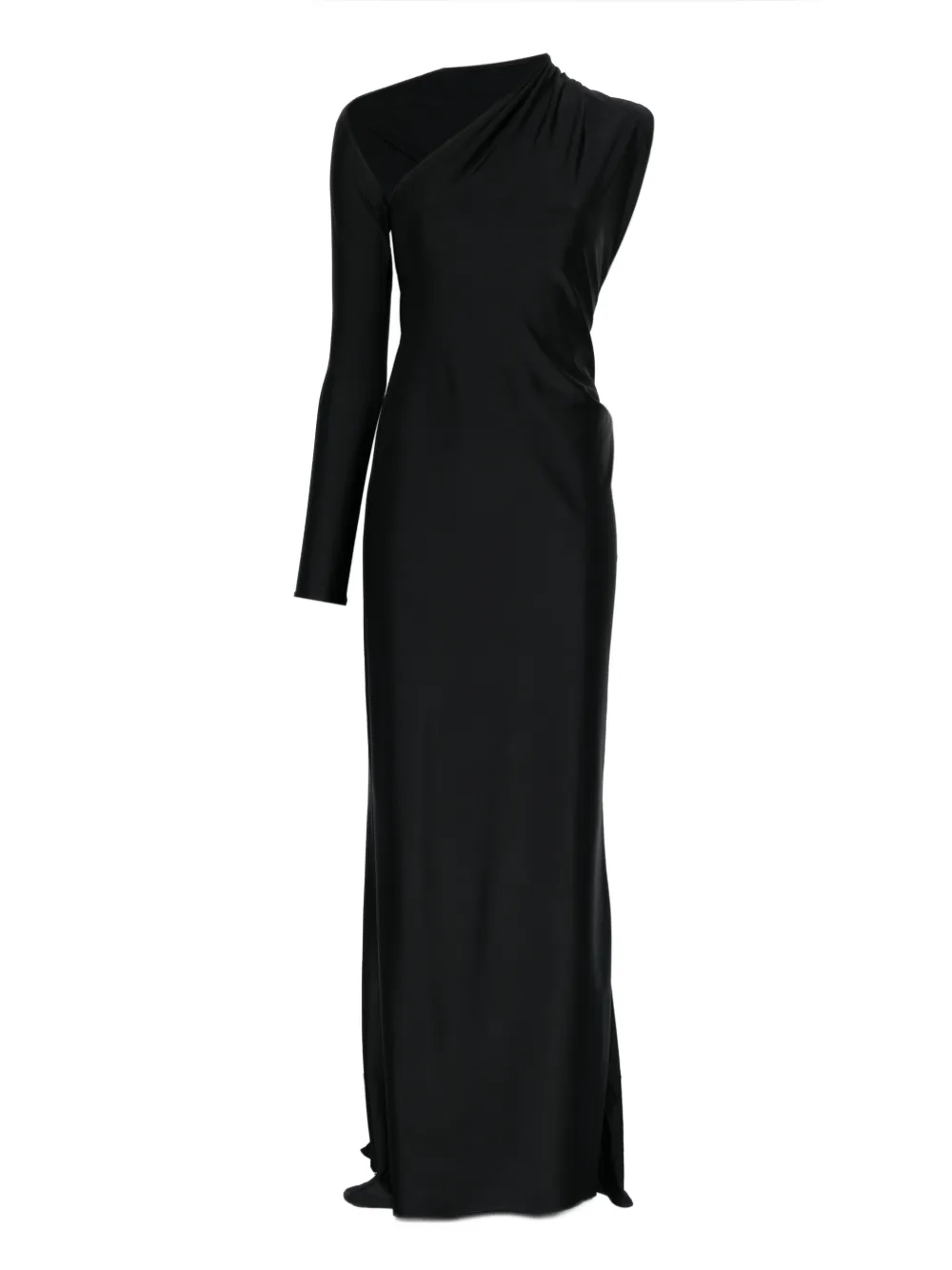 Atu Body Couture One-shoulder Cut-out Maxi Dress In Black