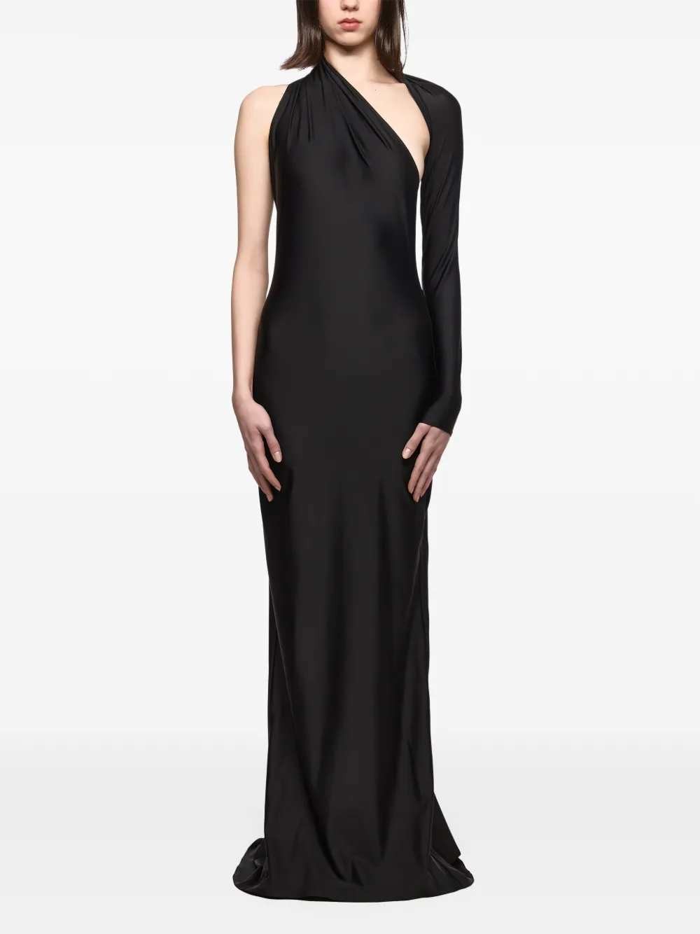 Atu Body Couture one-shoulder cut-out maxi dress - Nero