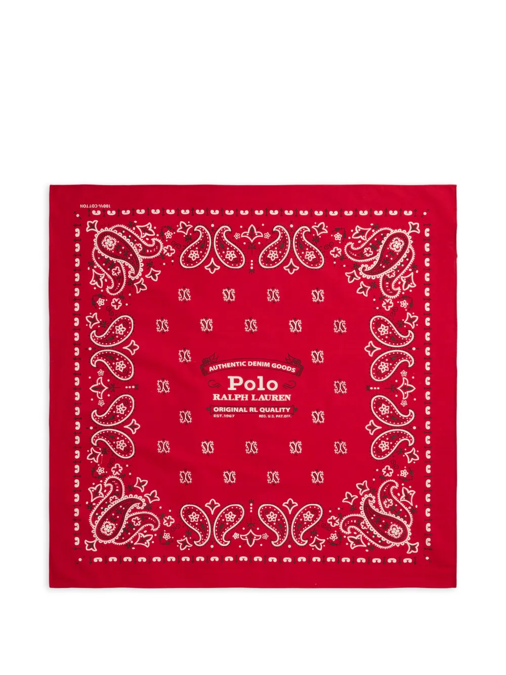 Polo Ralph Lauren paisley logo scarf - Rot