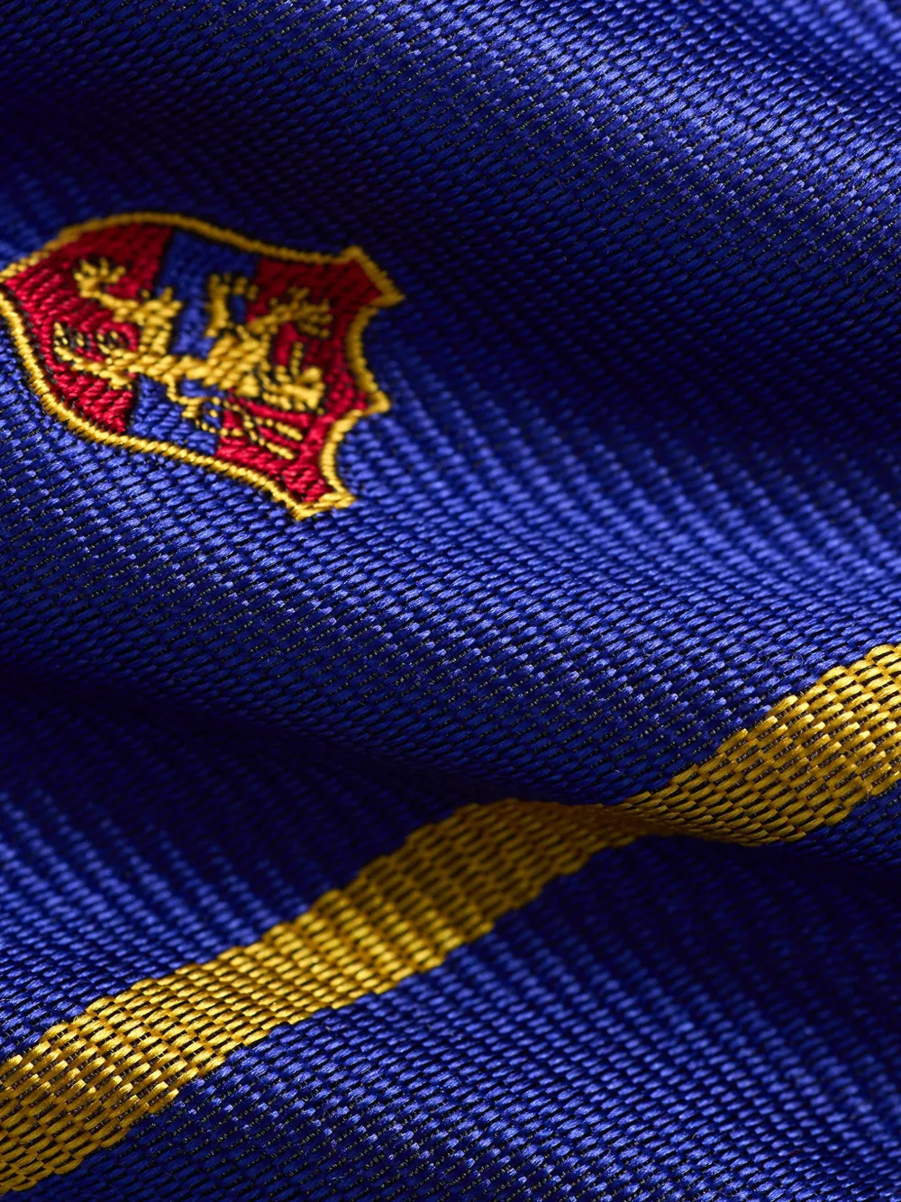 striped club embroidered-emblem bow tie