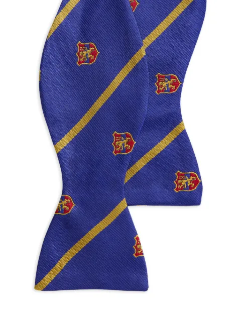 Polo Ralph Lauren striped club embroidered-emblem bow tie