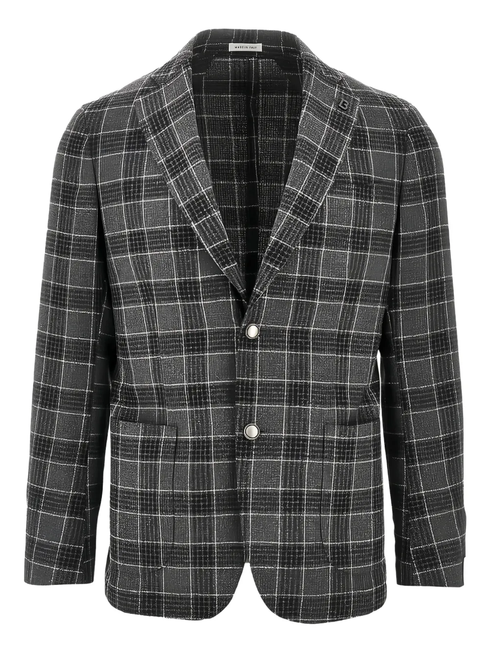 BRERAS MILANO checked single-breasted blazer - Grigio