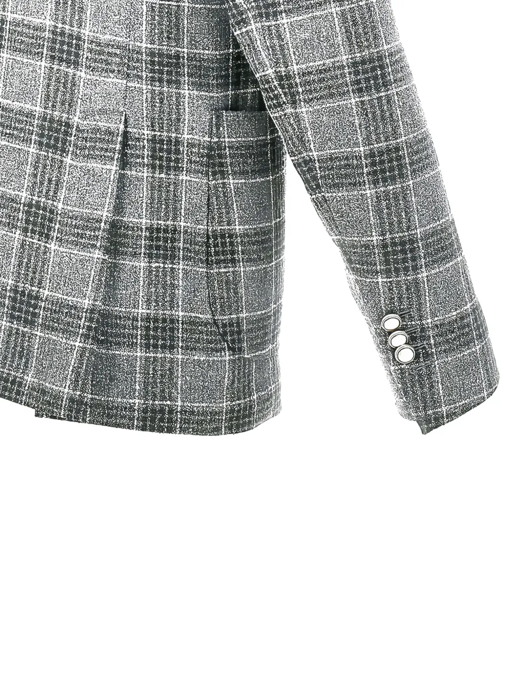 BRERAS MILANO checked single-breasted blazer Grijs