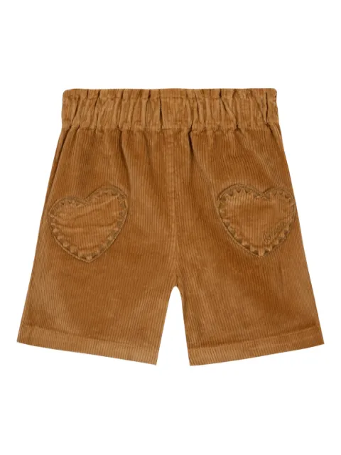 Bonton heart-embroidered logo shorts