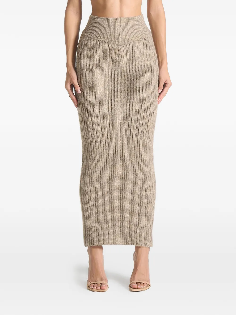 Manière De Voir angled-waistband maxi skirt - Toni neutri