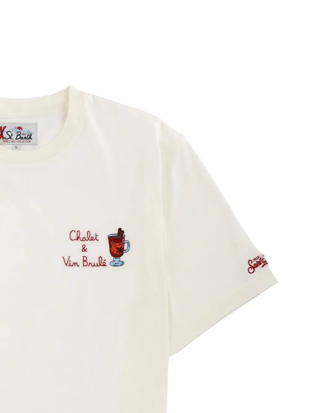 MC2 Saint Barth embroidery T-shirt - Beige
