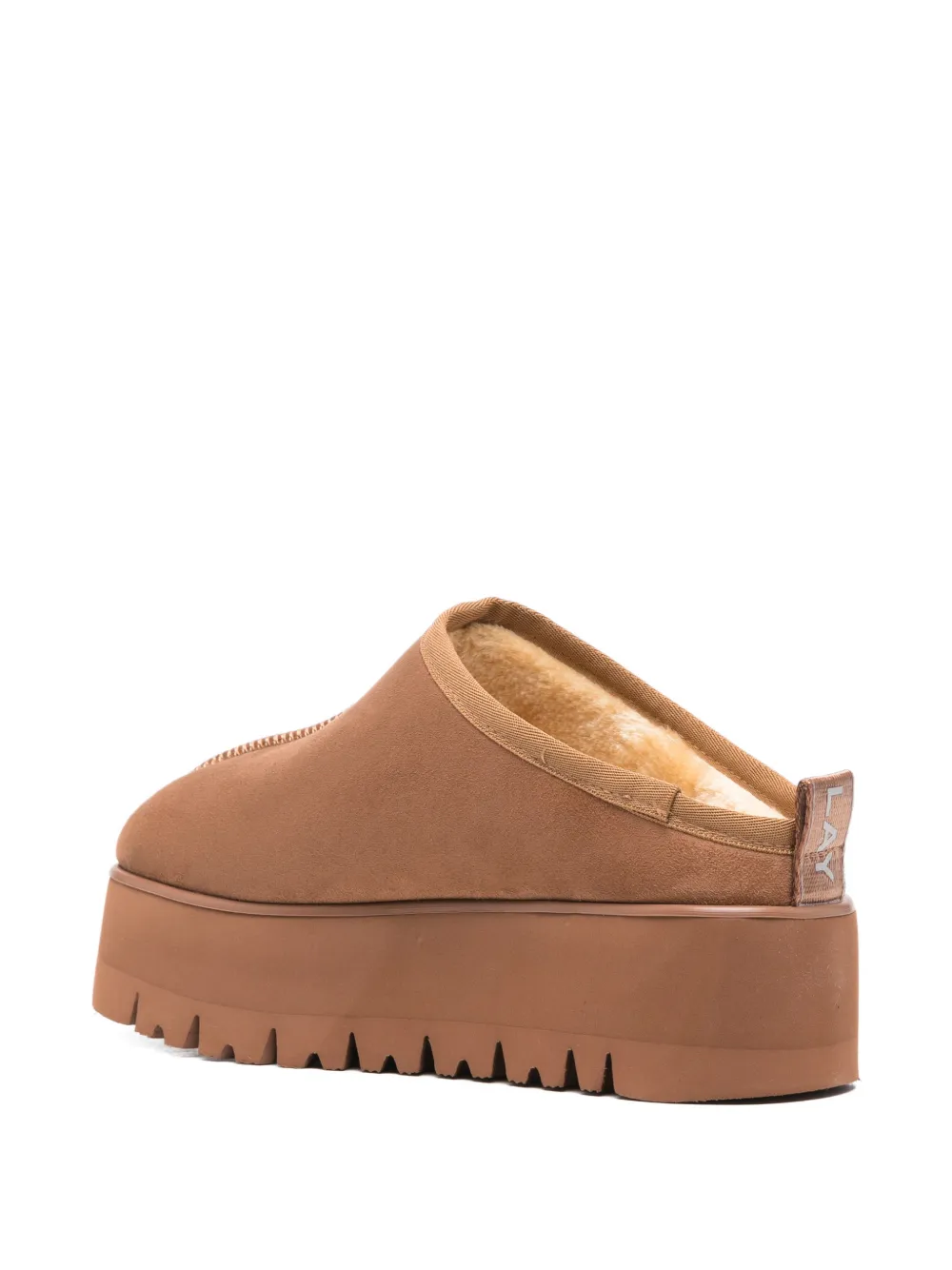 Replay Topstitch Calf Suede Mules In Multi