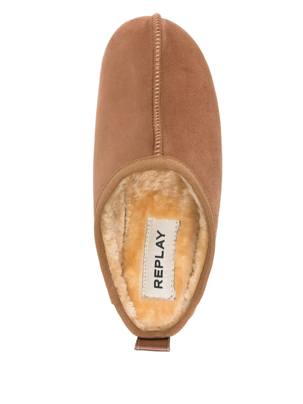 Replay Topstitch Calf Suede Mules In Multi