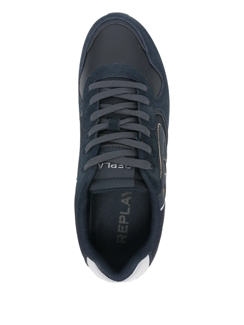 Replay Sneakers met logodetail Blauw