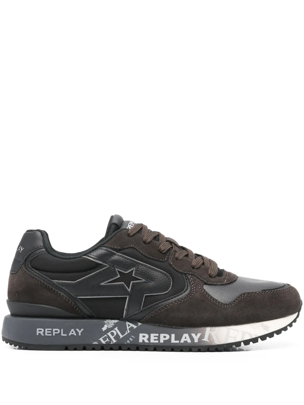 Replay Fiber M Vanish lace-up sneakers | Brown | Image 1
