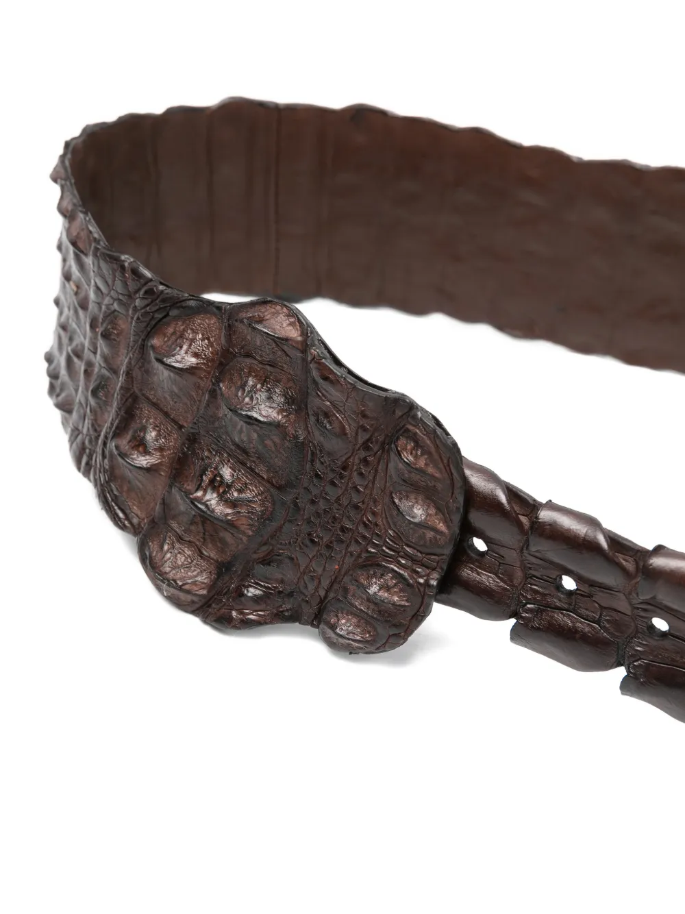 SOMMET crocodile-leather belt - Bruin