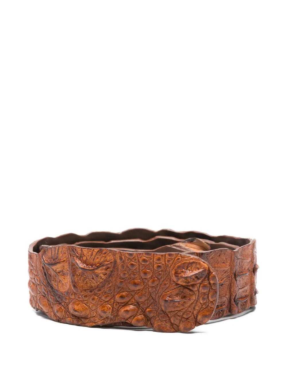 SOMMET crocodile-leather belt - Marrone