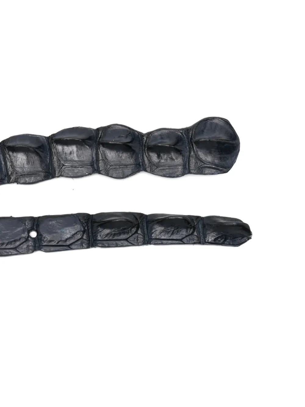  Sommet Crocodile-leather Belt - Blue 