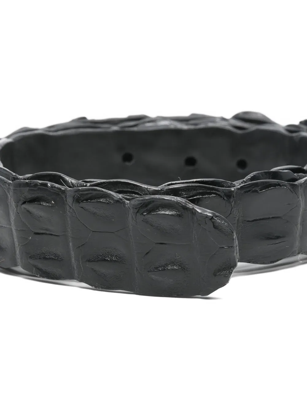  Sommet Crocodile-leather Belt - Black 