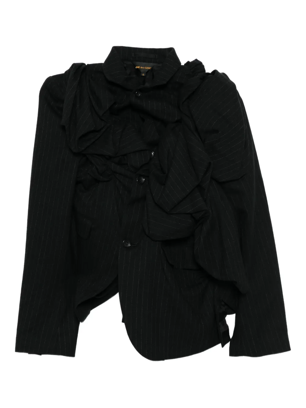 Comme Des Garçons Draped Jacket In Black