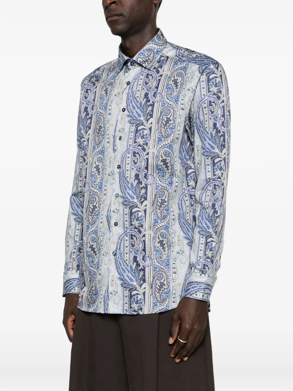 ETRO Overhemd met paisley-print Blauw