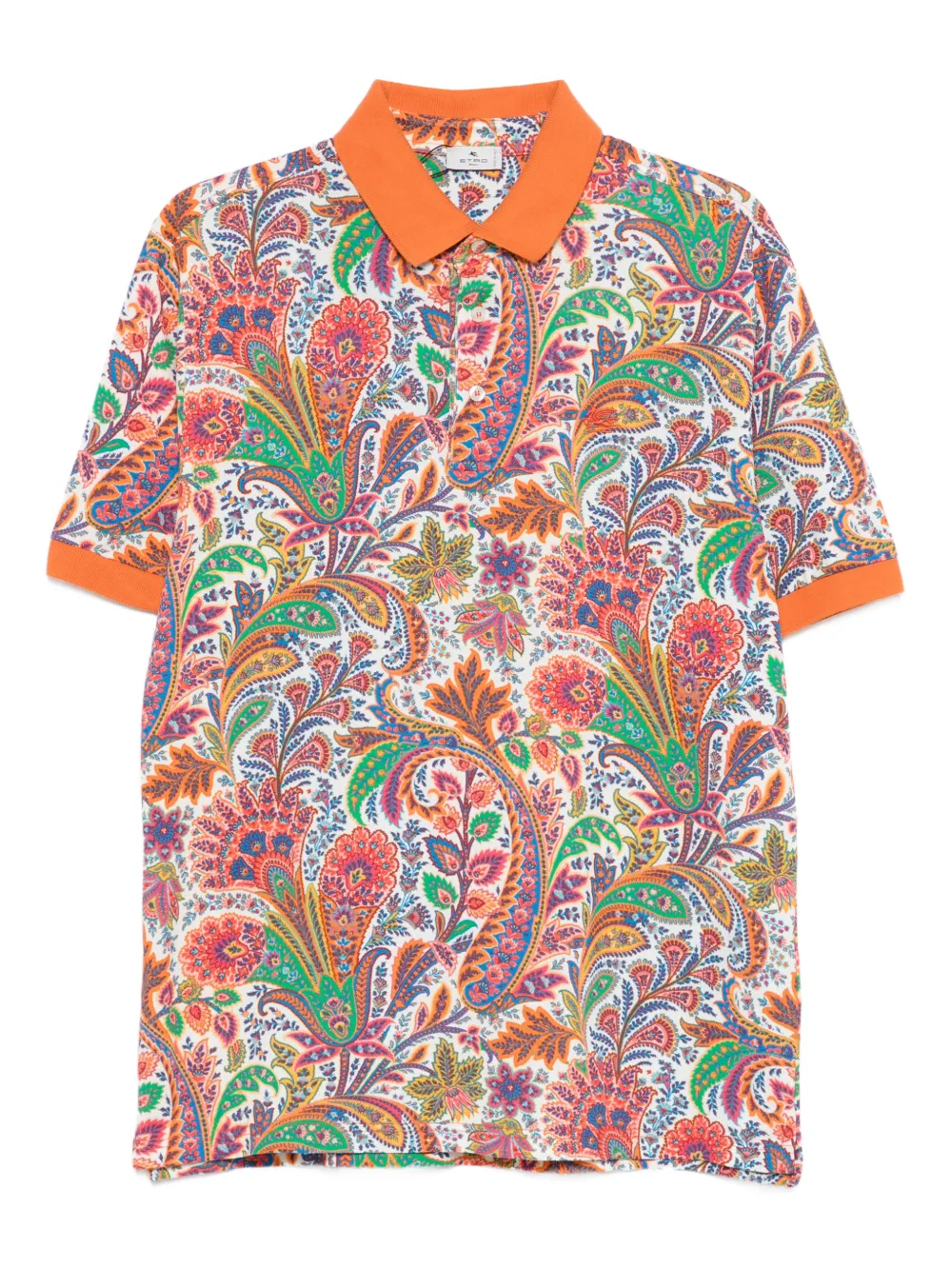 ETRO paisley-print polo shirt - Arancione