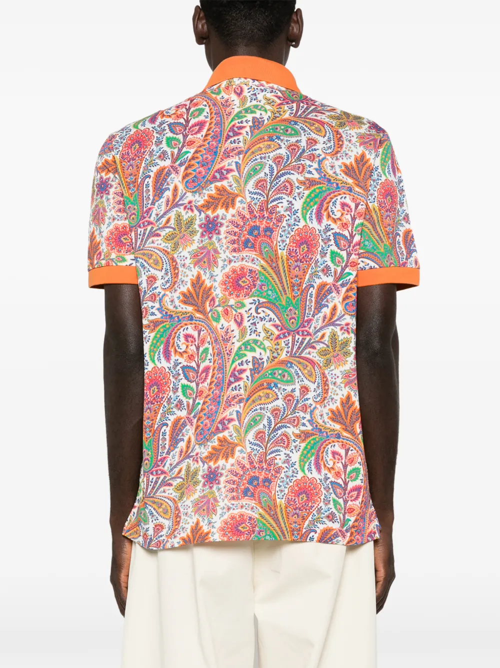 ETRO Poloshirt met paisley-print Oranje
