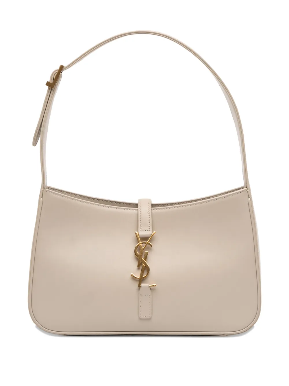 Pre-owned Saint Laurent 2023 Smooth Leather Le 5 A 7 Hobo Shoulder Bag In White