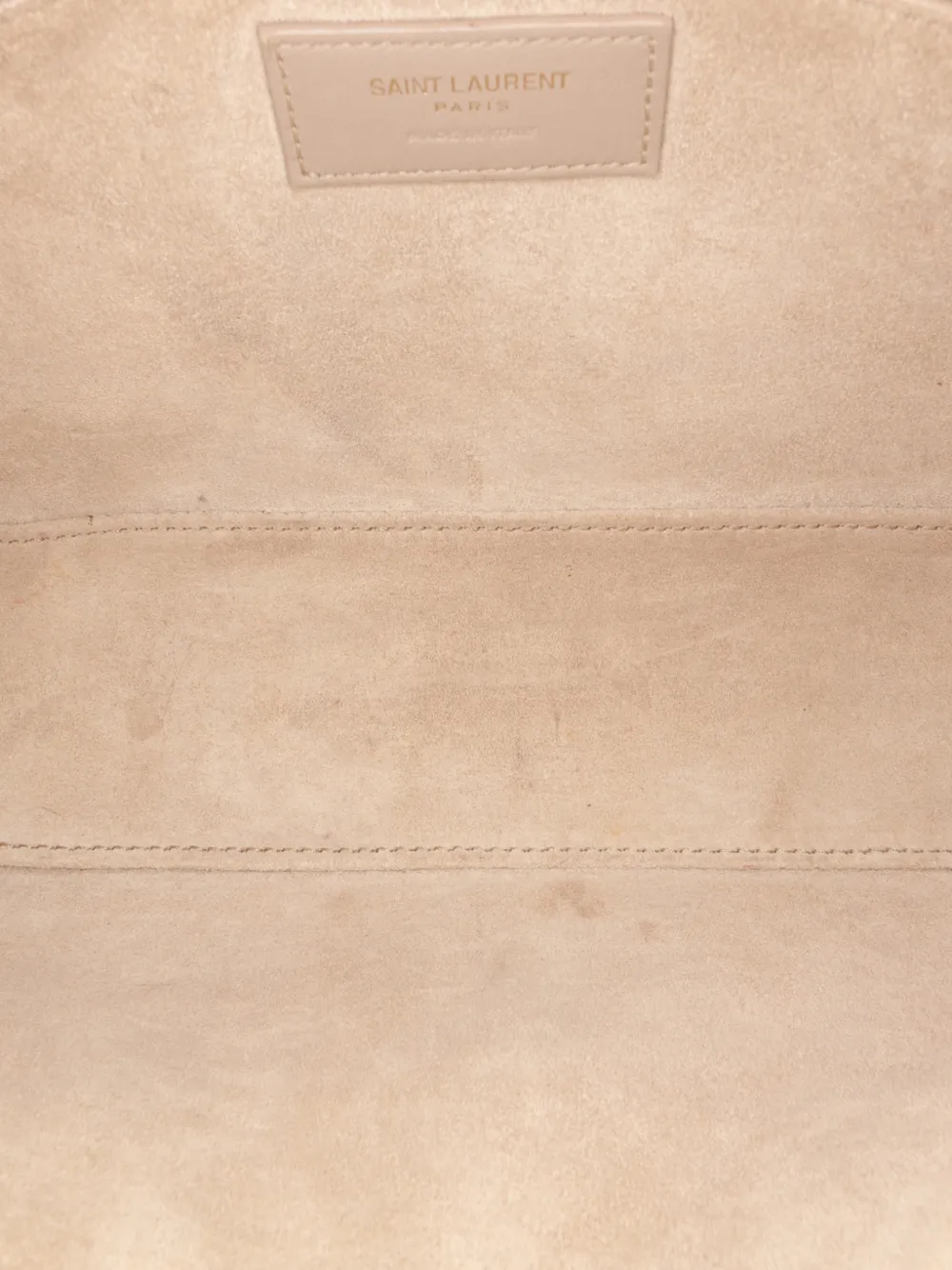 Pre-owned Saint Laurent 2023 Smooth Leather Le 5 A 7 Hobo Shoulder Bag In White