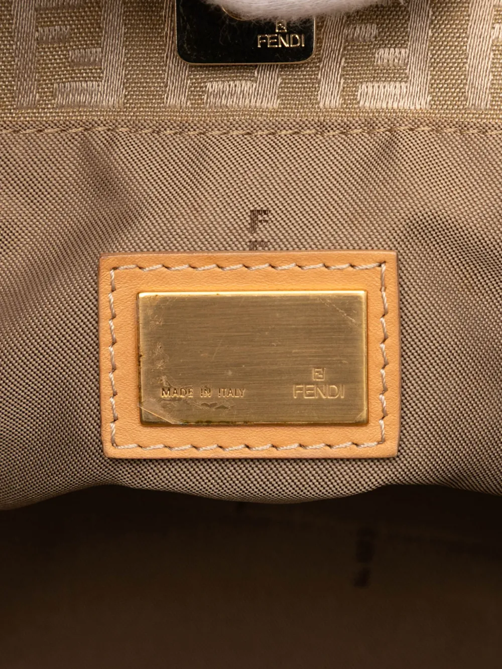 Pre-owned Fendi 2000-2010 Zucchino Canvas Tote Bag In Brown