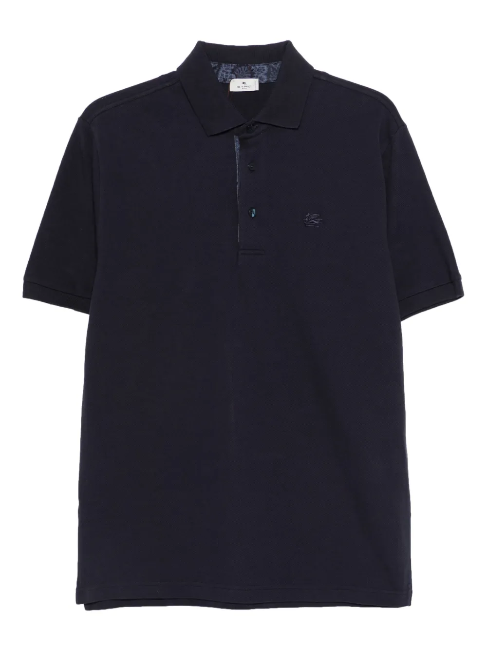 ETRO logo-embroidered polo shirt - Blu