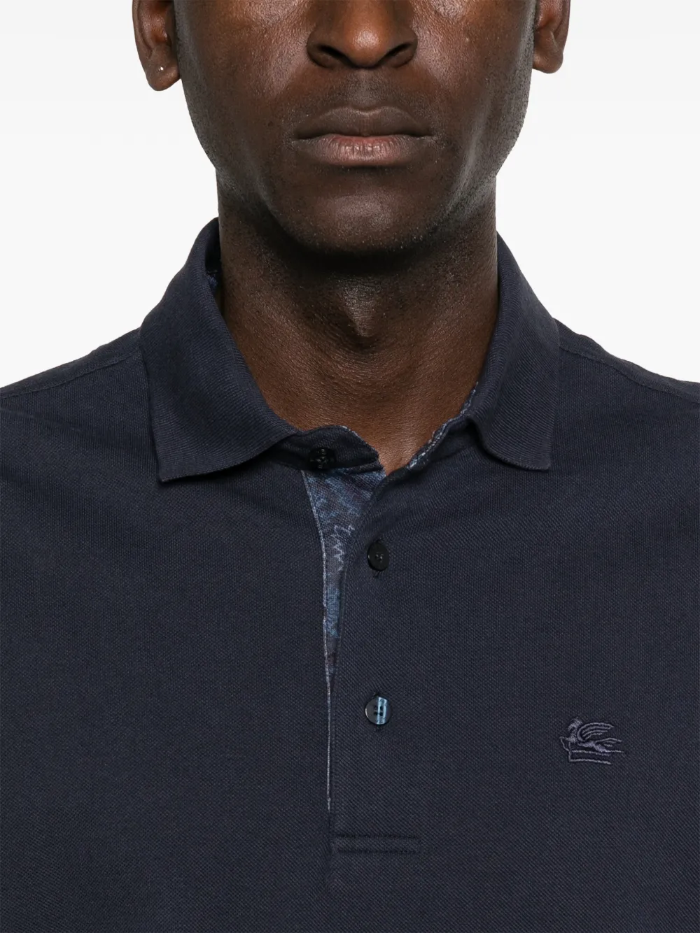 ETRO Poloshirt met geborduurd logo Blauw