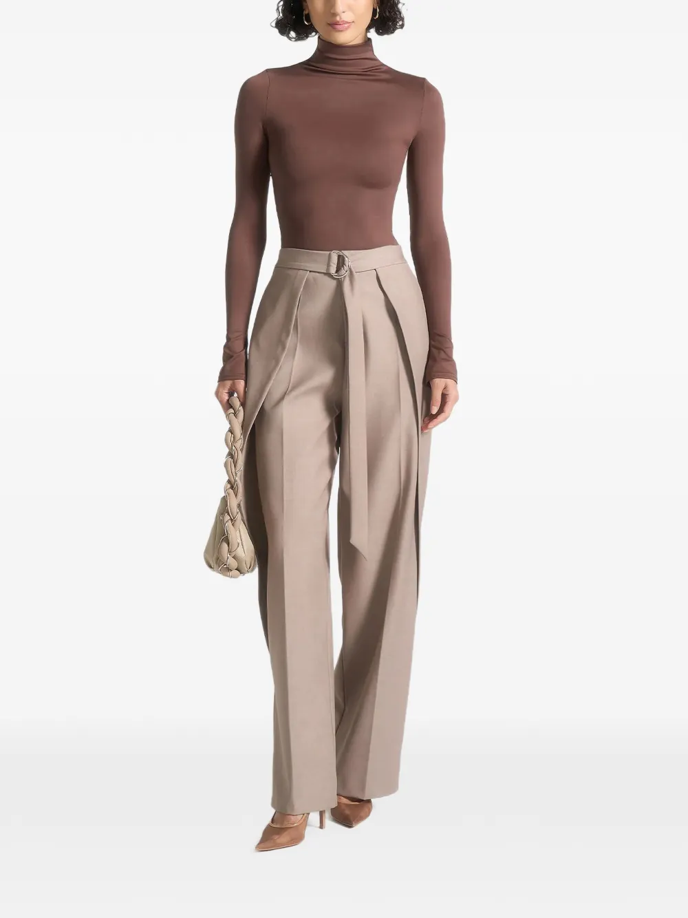 Manière De Voir Alea mock-neck long-sleeve top - Marrone