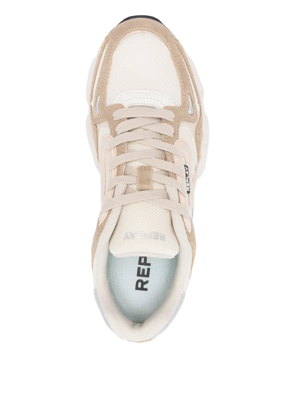 Replay Sneakers met vlakken Beige
