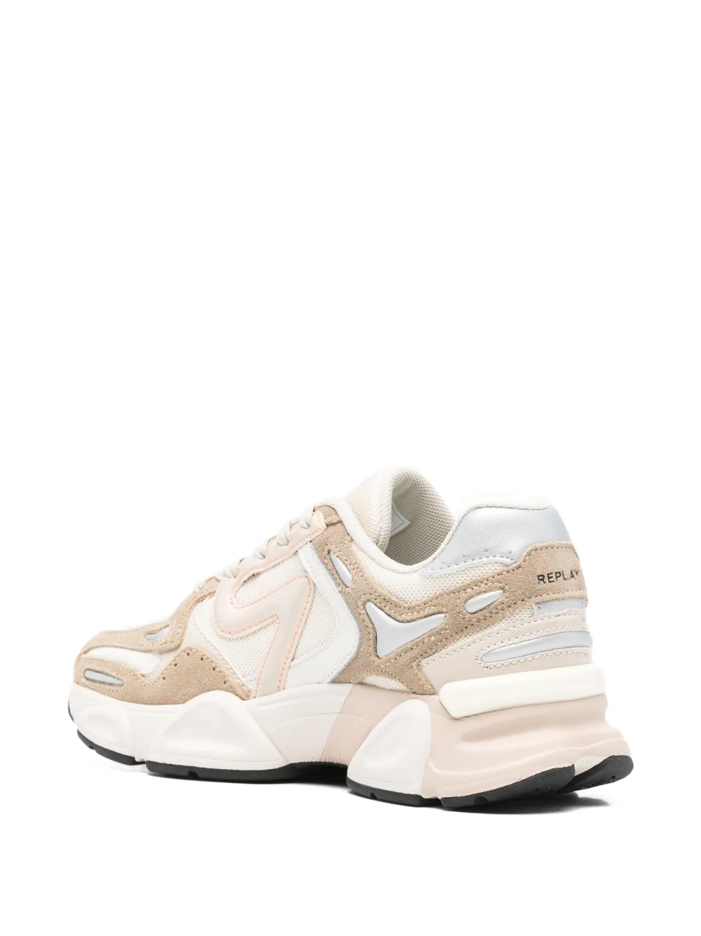 Replay Sneakers met vlakken Beige