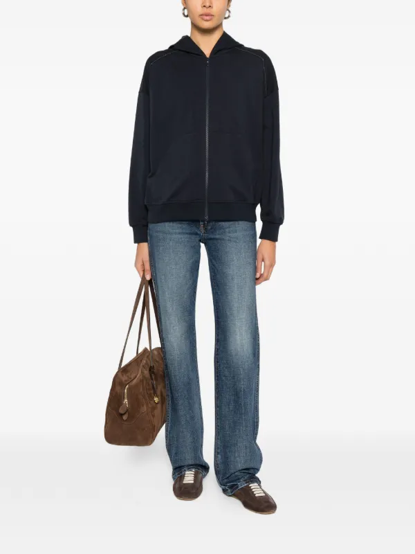 Brunello Cucinelli ジップアップ パーカー | ブルー | FARFETCH JP