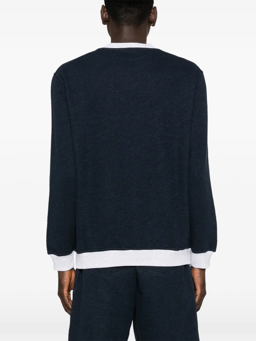 Brunello Cucinelli Sweater met grafische print Blauw