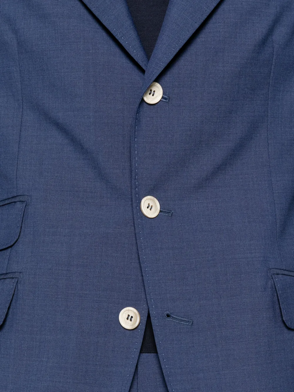 Brunello Cucinelli Pak met enkele rij knopen Blauw