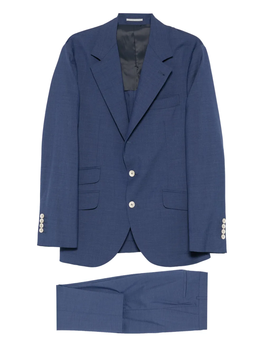 Brunello Cucinelli Anzug mit fallendem Revers | Blau | Image 1