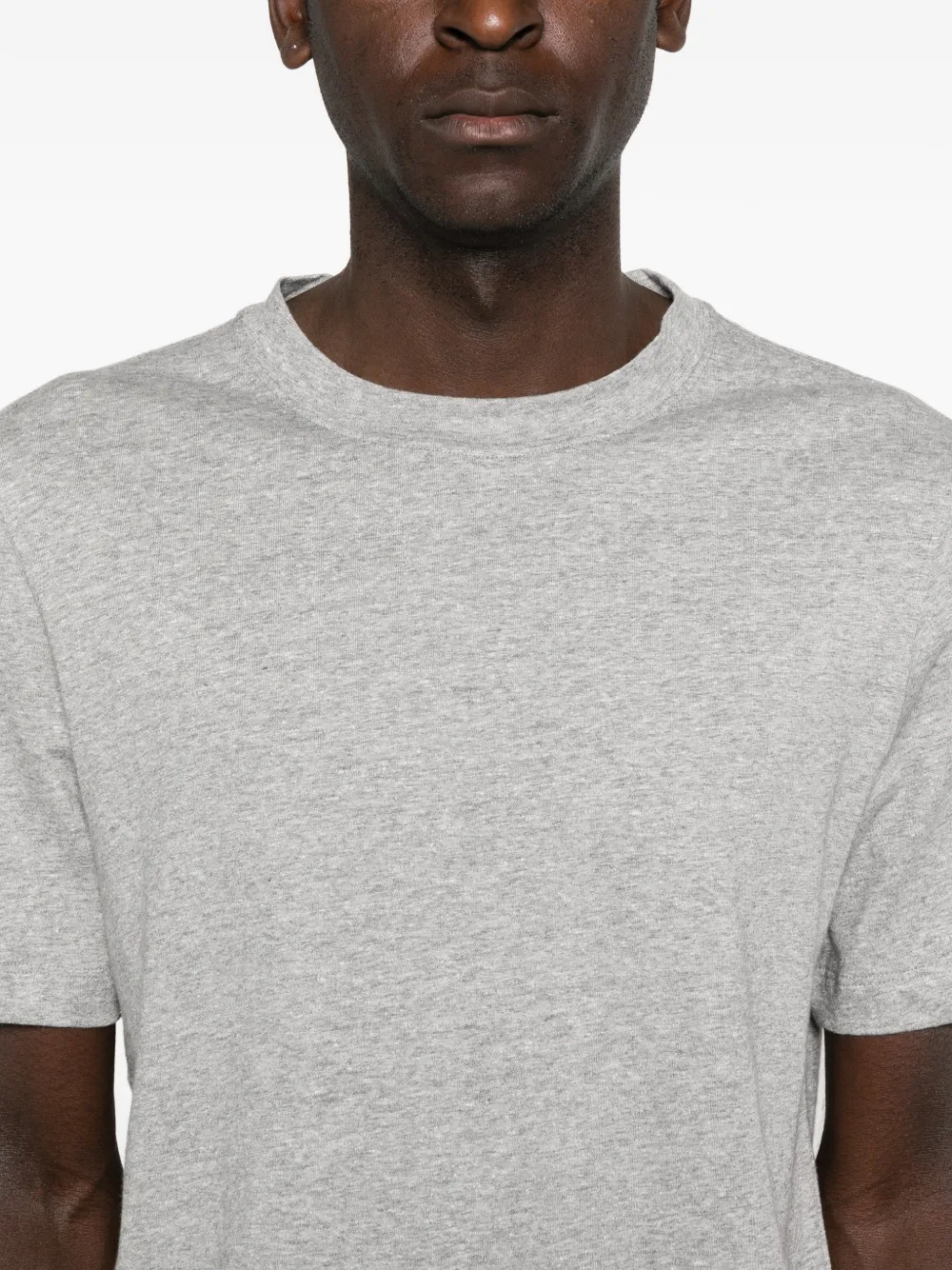 Brunello Cucinelli Poloshirt met ronde hals en korte mouwen Grijs
