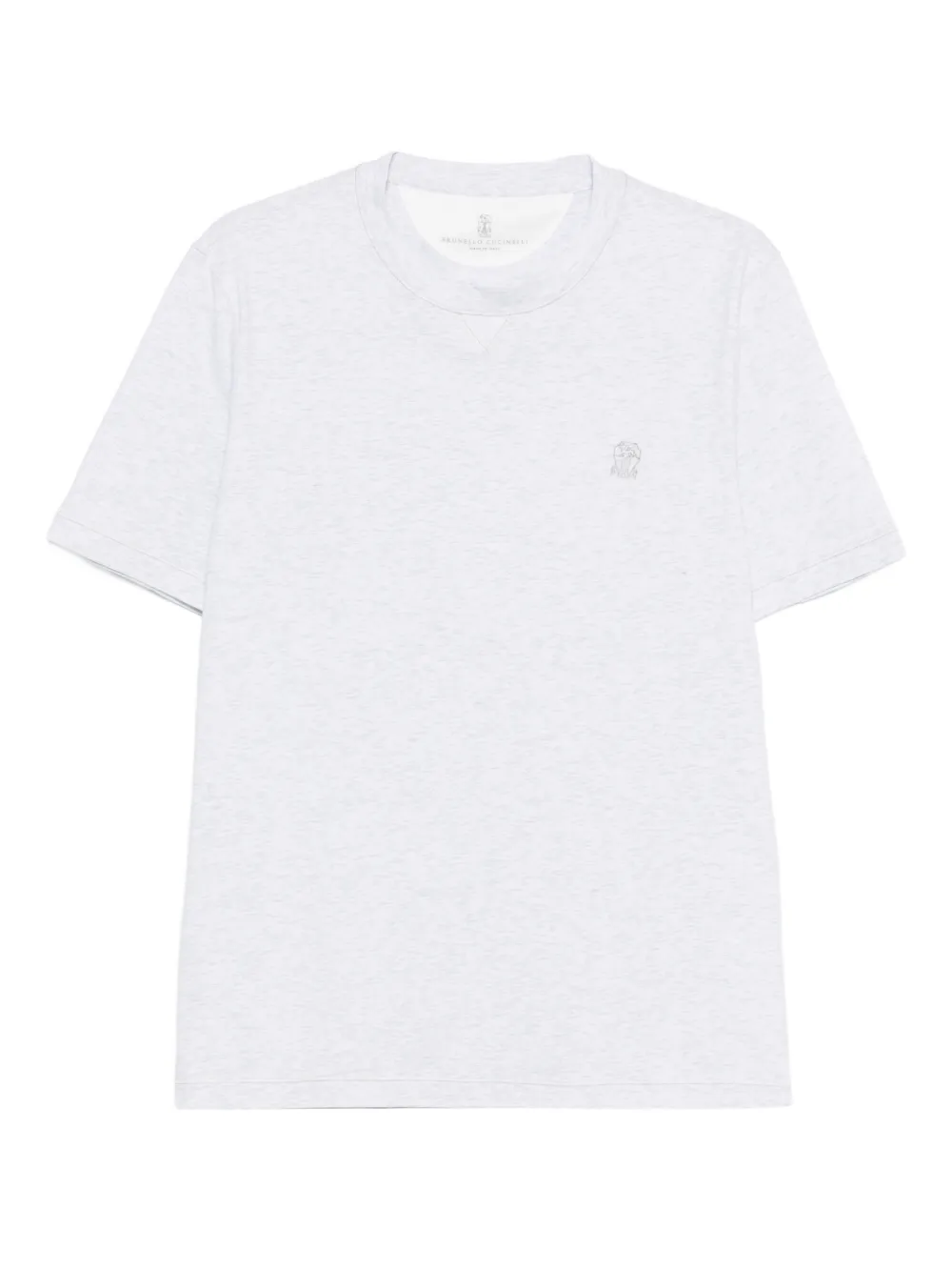 Brunello Cucinelli playera con cuello redondo y logo | gris | Image 1